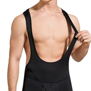 <b>Men's</b> Striped Spandex Wrestling <b>Singlet</b> Plus Size Casual Tank Top O-Neck Sublimation Print Purple Black Seamrewear - Product Image 4