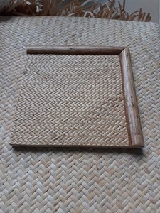 Malla de Ratán Natural al por Mayor de Fábrica, Lámina Personalizada de Loto Azul, Tejido Diagonal Cuadrado, Estilo Tailandés Binh para Muebles - Product Image 3