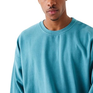 Sudadera de Cuello Redondo para Hombre, Color Sólido, Tejido de Punto, Estilo Casual de Invierno, 100% Algodón, Corte Regular, Ecológica, 380g - Product Image 5