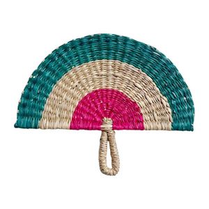BEST SELLING BLUE LOTUS FARM Handcrafted Eco Seagrass <b>Hand</b> <b>Fan</b>-Ninh Binh Biodegradable Summer Cooling and Wedding <b>Fan</b> - Product Image 1
