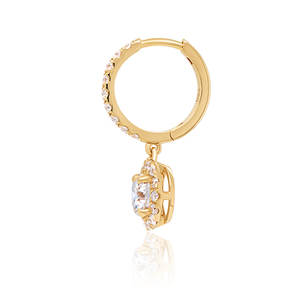 Pendientes de Aro con Diamante Cultivado en Laboratorio de 1.6CT, Oro de 10KT, Halo Colgante, Certificado IGI, Joyería de Compromiso, Lujo para Mujer - Product Image 6