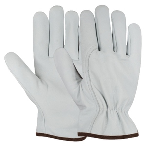 Industrial Safety <b>Gloves</b> Reflective Smooth Goat Grain Leather Breathable Personal Heat Spark Resistant Arm Protection <b>Driver</b> - Product Image 1
