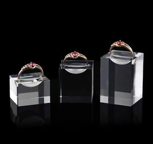 2025 Modern Design Elegant Clear Acrylic Single Rings Display Holder <b>Steps</b> Acrylic Rings Organizer Stand - Product Image 1