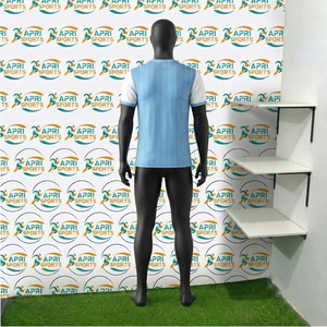 Maillots de football à manches courtes tendance pour hommes, respirants, à séchage rapide, vêtements de sport, maillot de football avec logo, nom et impression personnalisée - Product Image 4