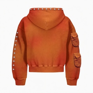 Sudadera con Capucha Personalizada Premium con Serigrafía de Piedras de Imitación, Material de Alta Calidad, Estilo Urbano, Look Moderno, Unisex - Product Image 3