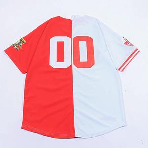 Camiseta de béisbol personalizada con botones para hombre, estilo urbano, hip hop, malla deportiva, con bordado personalizado y logotipo sublimado. - Product Image 3