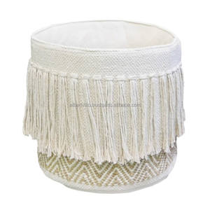 Lujosa cesta de almacenamiento de accesorios de armario nueva cesta de almacenamiento tejida a mano para interior y exterior cesta de pared bohemia de la India - Product Image 4