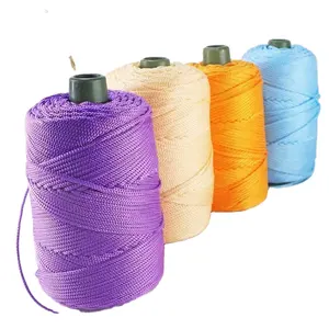 100% fio de tricô com filamento de poliéster, fio de tricô para bordado, cordões macramê