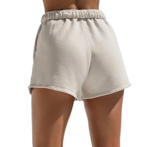 Women's 2025 Summer French Terry Cotton Sweat Shorts High Quality with Side Pockets for Gym Casual Workout Sports - Product Image 3