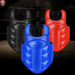 Boxtraining Brustschutz Verstellbare Kampfsport-Schutzweste Ledergefüttert Umweltfreundlich Atmungsaktiv für Taekwondo Karate Übungen - Product Image 6