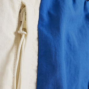 <b>Men's</b> Navy Blue Board <b>Shorts</b> With <b>White</b> And Blue Panels Quick Dry Drawstring Waist Casual Swimwear <b>Short</b> Length Solid Color - Product Image 3