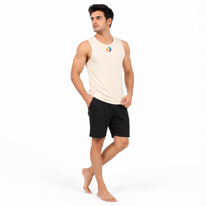 Tela fresca de verano que mantiene el uso diario cómodo con la camiseta sin mangas para hombre, que ofrece un soporte suave para clima cálido y práctica deportiva. - Product Image 6