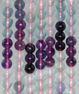 Perles rondes en fluorite arc-en-ciel, pierres naturelles, perles en vrac pour la fabrication de bijoux, bracelets, colliers, artisanat DIY - Product Image 2