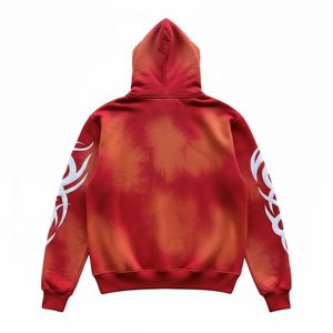 Sudadera con Capucha Tie Dye para Hombre, Estilo Urbano, Oversize, Algodón French Terry, Corte Regular, para Otoño - Product Image 2