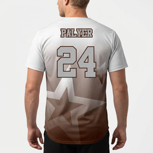 เสื้อเบสบอลฮัก เมฮาร์บานแขนสั้นสำหรับผู้ชาย ระบายความชื้นได้ดี สีไล่ระดับ รุ่น 24 - Product Image 3