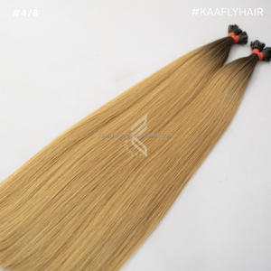 Extensiones de cabello de queratina Cabello natural Premium Humano Doble dibujado Grueso para punta plana Calidad superior - Product Image 1