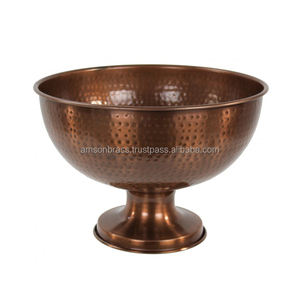 ชามทองแดงโบราณชามทองแดงชามเสิร์ฟอาหารทำจากโลหะทองแดงบริสุทธิ์สำหรับตกแต่ง - Product Image 1