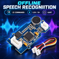 Module de reconnaissance vocale hors ligne avec commande vocale, 22 commandes, 3.3V 5V UART, carte d'interface homme-machine avec microphone