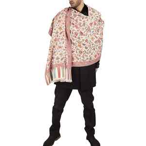 Elegante Chal de Lana Pashmina Bordado, Lujoso, Suave, Cálido, Transpirable, Tradicional, Hecho a Mano, Sólido, para Hombre, para el Invierno - Product Image 6