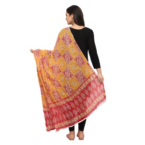 Diseñador étnico indio para mujer, estola Dupatta bordada colorida para mujer, algodón, lino, crepé, poliéster acrílico, Georgette - Product Image 4
