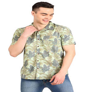 เสื้อถักวาฟเฟิลสำหรับผู้ชายเสื้อเชิ้ตแขนสั้นลำลองมีกระดุมกระดุมติดกลางแจ้งเสื้อผ้าฝ้ายวินเทจฤดูร้อนออกแบบได้ตามต้องการ - Product Image 5