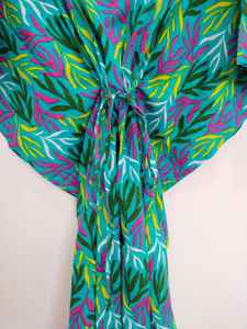 Robe kimono kaftan en coton indien, faite à la main, paréo de plage, coupe ample et confortable, robe d'été pour femmes - Product Image 4