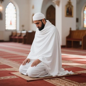 Nouveaux ensembles élégants d'été anti-statiques pour l'Ihram, le Hajj et l'Omra, pour hommes musulmans, en coton/polyester, respirants, légers, deux pièces sans manches - Product Image 5