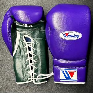 Fabrication de gants de boxe en cuir véritable de haute qualité, sur mesure, design OEM, rose, à lacets, pour l'entraînement - Product Image 2