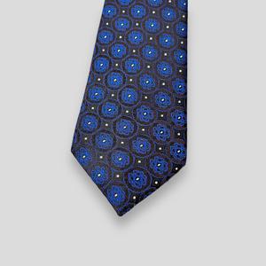 Corbata de Seda Premium con Patrón Geométrico Azul para Hombre |   Corbata Elegante para Bodas, Negocios y Fiestas, Regalo, Venta al Por Mayor OEM, Exportación a India - Product Image 2