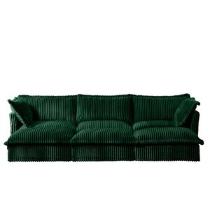Divano Moderno a 3 Posti con Rivestimento, Braccioli Comodi e Molteplici Cuscini Morbidi, Seduta Profonda e Flessibile per Soggiorno - Product Image 5