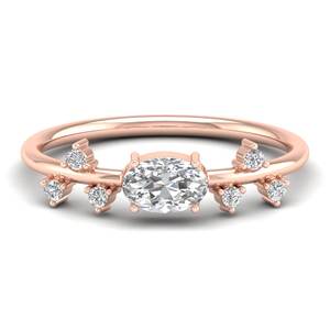 Anillos de compromiso REYES de plata de ley 925 con corte ovalado de moissanita de 0.84 quilates para mujer, regalo de boda, joyería fina - Product Image 1