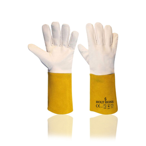 Gants de sécurité pour la construction et le bâtiment, en cuir grainé résistant à l'huile, flexibles, lisses, résistants à la chaleur, 11 oz, 33-45 cm, haute qualité - Product Image 5