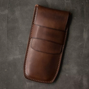 Custom Wholesale Genuine Leather <b>Watch</b> Travel <b>Case</b> Protective Shock Resistant Pocket Organizer Premium Leather Finish Cover - Product Image 1