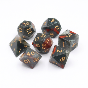 High quality stone dice Africa Bloodstone natural <b>crystal</b> reiki healing gemstones Engraved custom dice <b>set</b> Vikings <b>crystal</b> - Product Image 3