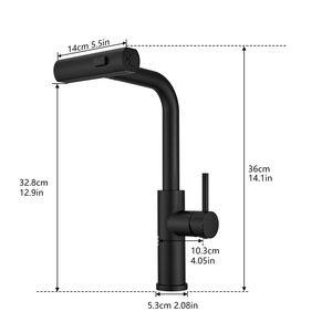 Rubinetto da Cucina Monocomando con Doccetta Estraibile Nero per Lavello - Product Image 3
