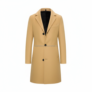 Abrigo Largo de Lana para Hombre, Impermeable, de Secado Rápido, Transpirable, Ligero, con Ribete de Piel de Zorro, Botones, Personalizado, OEM, Venta al Por Mayor - Product Image 4