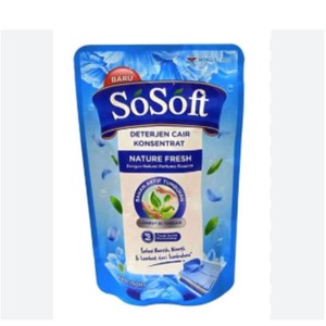 Hot Deal Sosoft Liquid <b>Detergent</b> Nature Fresh Refill 750 ml x 6 - Product Image 1