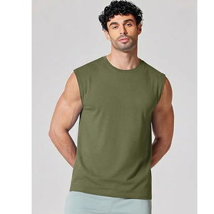 Wholesale Custom Men's Mesh Gym Tank Top High Quality Sleeveless Dry Fit Breathable 200g Blank Gym Basketball Training Stringer - Product Image 2