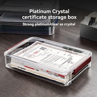 Caja de Almacenamiento de Archivos A4, Caja Organizadora Transparente a Prueba de Polvo, Caja de Almacenamiento de Plástico de Gran Capacidad para Guardar Papeles de Examen