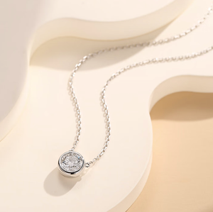 Wholesale IGI Certified 14K 18K Gold Lab Grown Diamond Solitaire Pendant Necklace Round Brilliant Cut <b>Choker</b> Jewelry for Women - Product Image 4