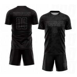 ชุดฟุตบอลแบบซับลิเมชั่นสีดำเทาแบบกำหนดเอง เสื้อฟุตบอลส่วนตัว ระบายอากาศได้ดี ซับเหงื่อ ชุดกีฬาสำหรับทีม - Product Image 2