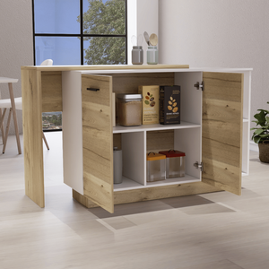 Creta cucina isola con armadi a doppia porta e due ripiani esterni Design a tre ripiani - Product Image 4