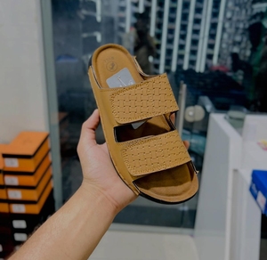 Sandalias Planas de Cuero Genuino para Hombre Nick, Punta Abierta, Cierre de Hebilla, Suela de Goma Antideslizante, Correa Delantera/Trasera Transpirable, Verano - Product Image 5