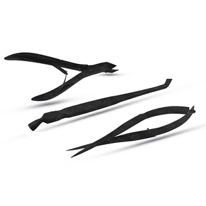 Empujador de cutículas con agarre firme, pinza para cejas, cortaúñas, tijeras de resorte, embalaje personalizado, kit negro personalizado, proveedores - Product Image 4