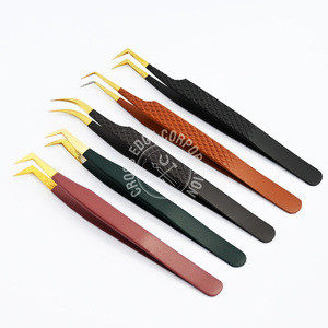 Extensions de cils de Volume russe pince à épiler Cils Volume pince à épiler pour Extensions de cils 45 90 degrés pointe pointue en acier inoxydable - Product Image 1