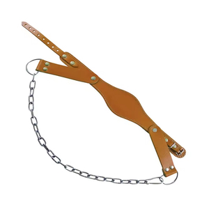 Adjustable Leather <b>Head</b> Harness for Neck Strengthening Weightlifting Gym Neck <b>Training</b> Belt with Heavy Leather <b>Head</b> Harness - Product Image 4