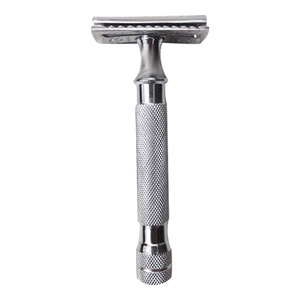Rasoir de sécurité en acier inoxydable avec manche lisse, tête réglable de 10 mm pour les sourcils et option de logo personnalisé - Product Image 3