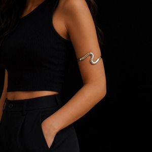 Upper <b>Arm</b> <b>Cuff</b> Bracelet Brass Adjustable Armlet for Women Minimalist <b>Arm</b> Band Bohemian <b>Arm</b> <b>Cuff</b> Jewelry Statement Bicep Bracelet - Product Image 2