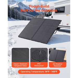 แผงโซลาร์เซลล์แบบพับได้ 200W ประสิทธิภาพสูง 23% เครื่องชาร์จพลังงานแสงอาทิตย์แบบโมโนคริสตัลไลน์แบบพกพาพร้อมตัวควบคุม PWM 30A - Product Image 5