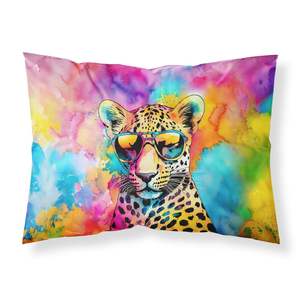 Nueva funda de almohada ligera de leopardo con ilustraciones Hippie súper suave, funda de cojín decorativa de tamaño estándar de fácil cuidado - Product Image 1